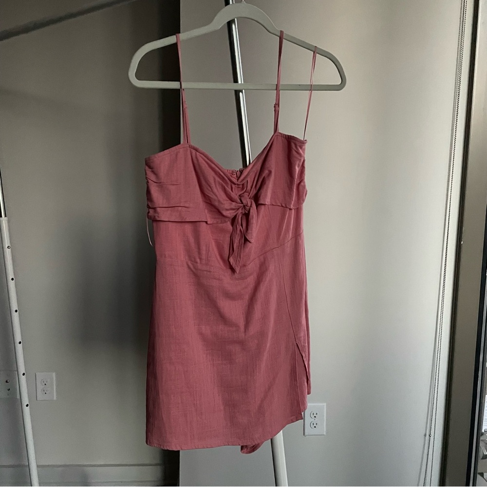 Kittenish Pink Spaghetti Strap Romper